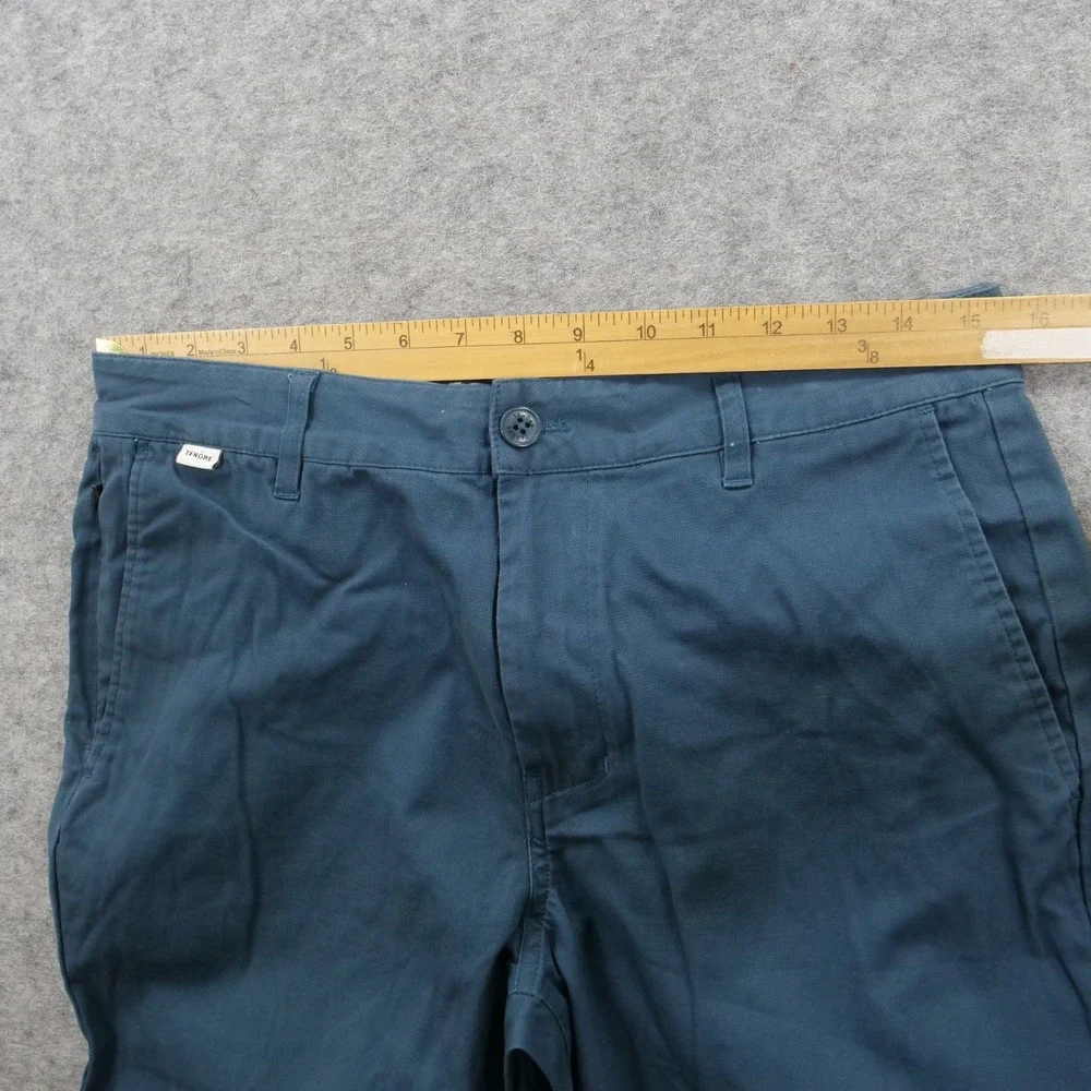 Tenore Pants Mens 30 Blue Flat Front Chinos Mid Rise Casual Cotton